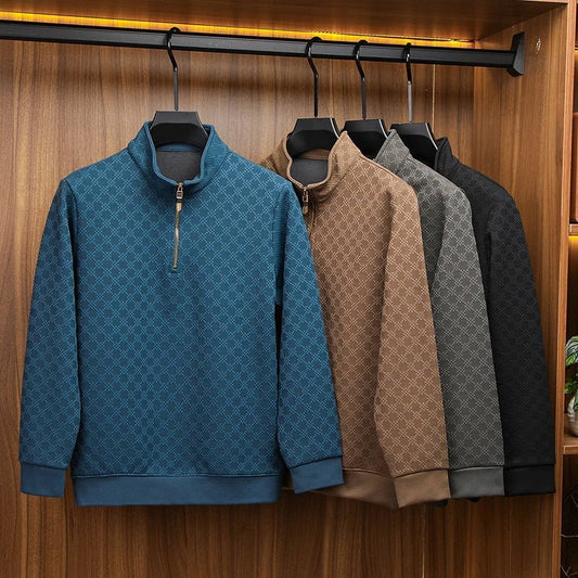 Heren dikke fleecegevoerde sweatshirt met opstaande kraag - Jorisenmerle