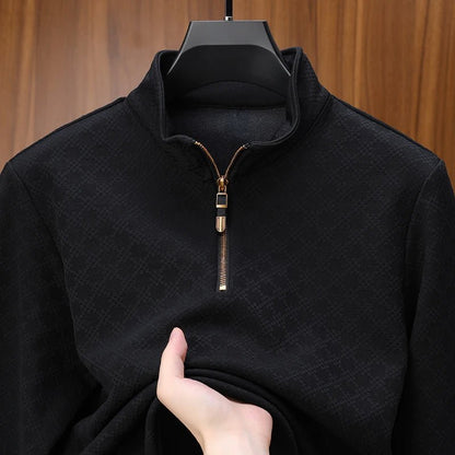 Heren dikke fleecegevoerde sweatshirt met opstaande kraag - Jorisenmerle