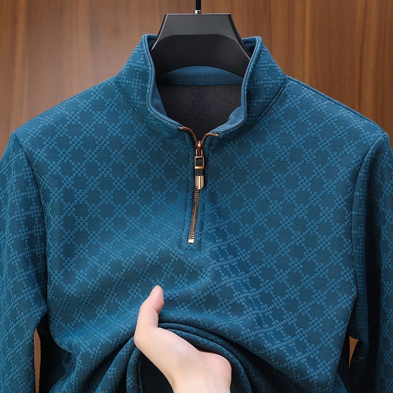 Heren dikke fleecegevoerde sweatshirt met opstaande kraag - Jorisenmerle