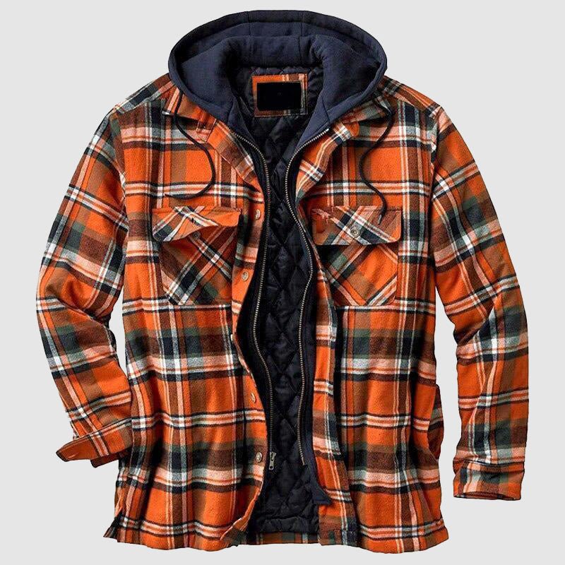 Heren flanellen jack met fleece voering en capuchon - Jorisenmerle