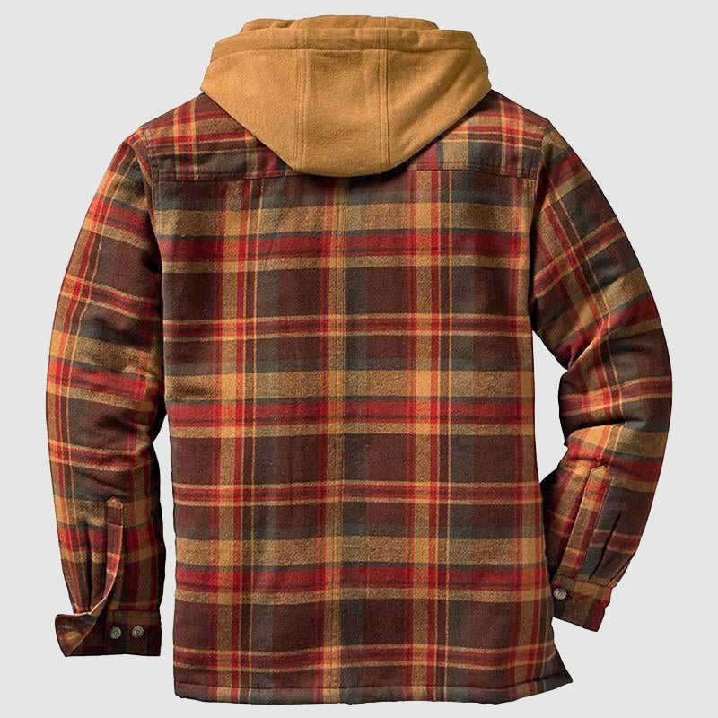 Heren flanellen jack met fleece voering en capuchon - Jorisenmerle