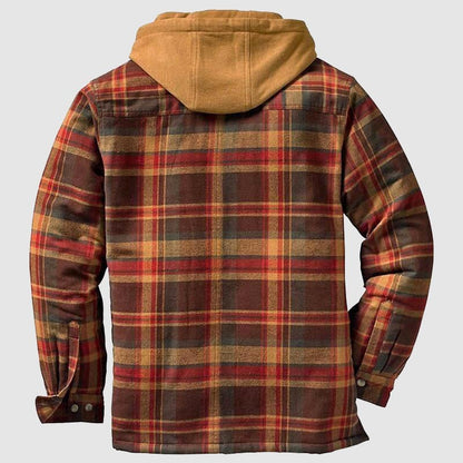 Heren flanellen jack met fleece voering en capuchon - Jorisenmerle
