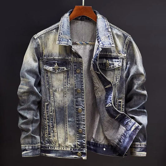 Heren Gewassen Denimjas met Lichte Slijtage - Jorisenmerle