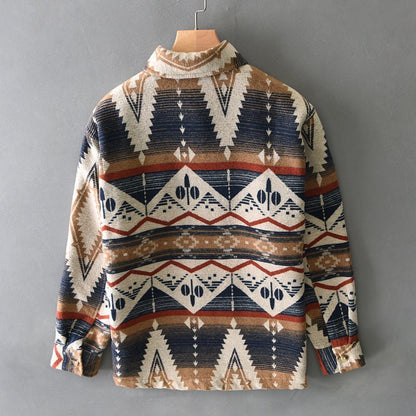 Heren jacquard overhemd met boho patroon - Jorisenmerle
