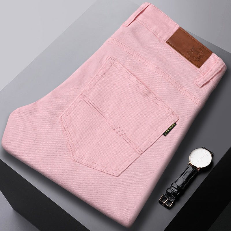 Heren Katoenen Denim Broek in Effen Kleur - Jorisenmerle