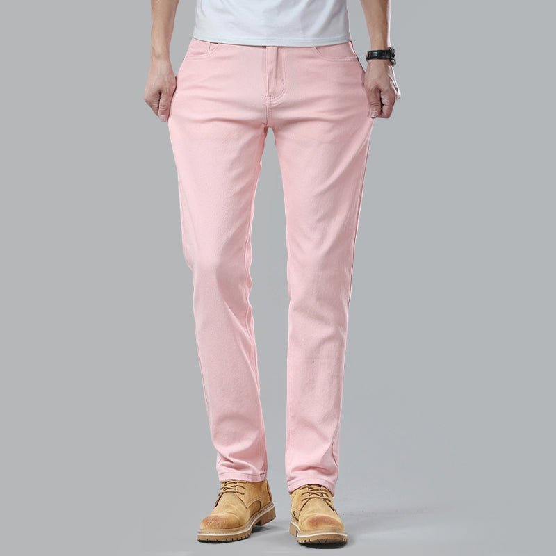 Heren Katoenen Denim Broek in Effen Kleur - Jorisenmerle