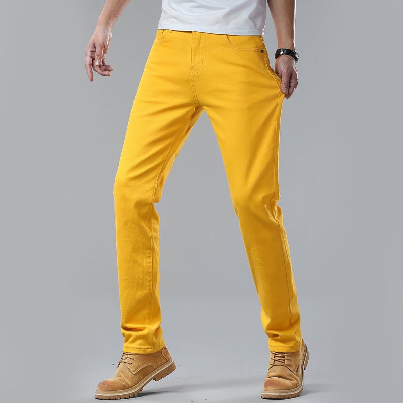 Heren Katoenen Denim Broek in Effen Kleur - Jorisenmerle