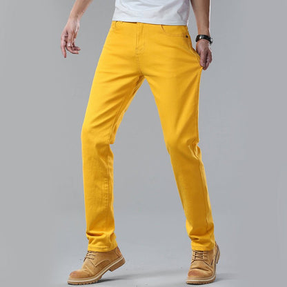 Heren Katoenen Denim Broek in Effen Kleur - Jorisenmerle