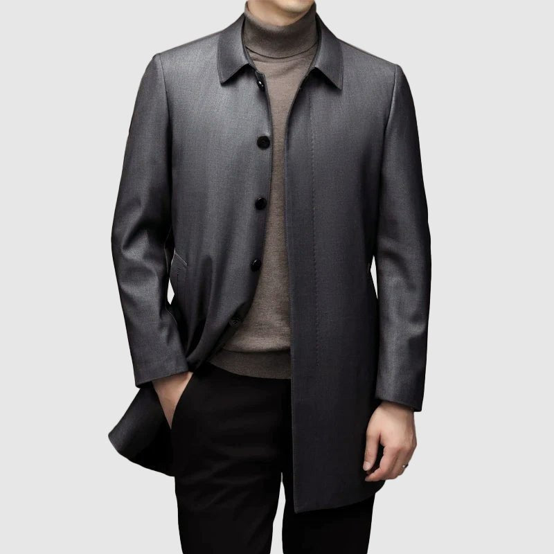 Heren Mid - Length Trenchcoat met Knopen - Jorisenmerle