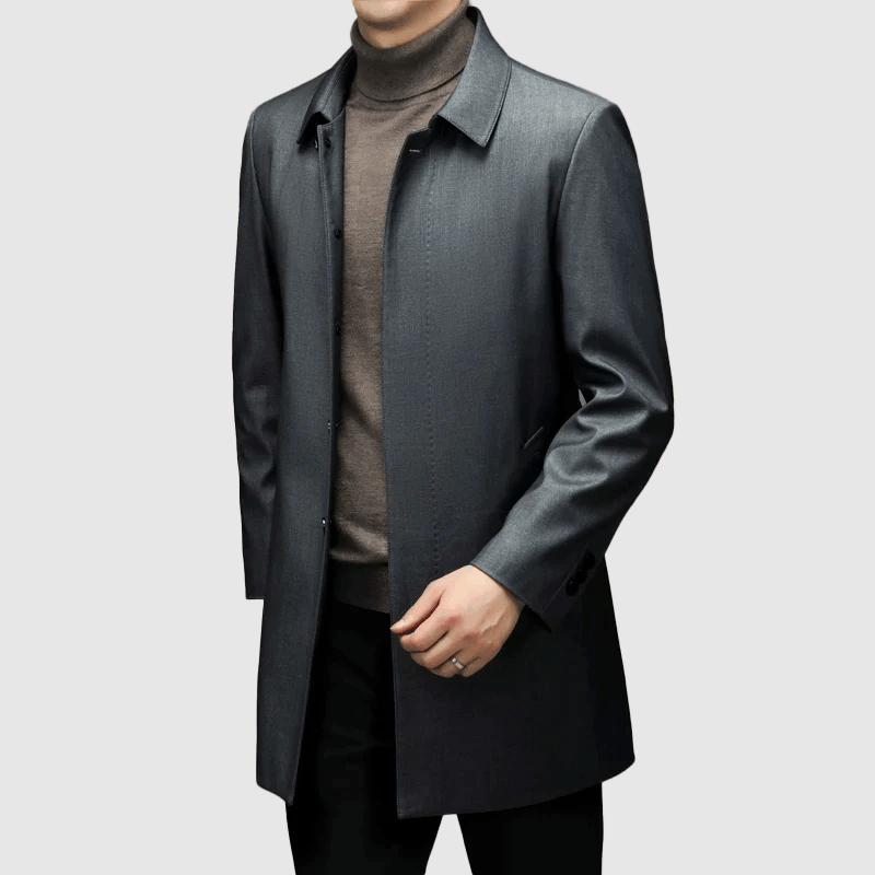 Heren Mid - Length Trenchcoat met Knopen - Jorisenmerle