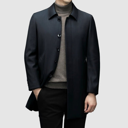Heren Mid - Length Trenchcoat met Knopen - Jorisenmerle