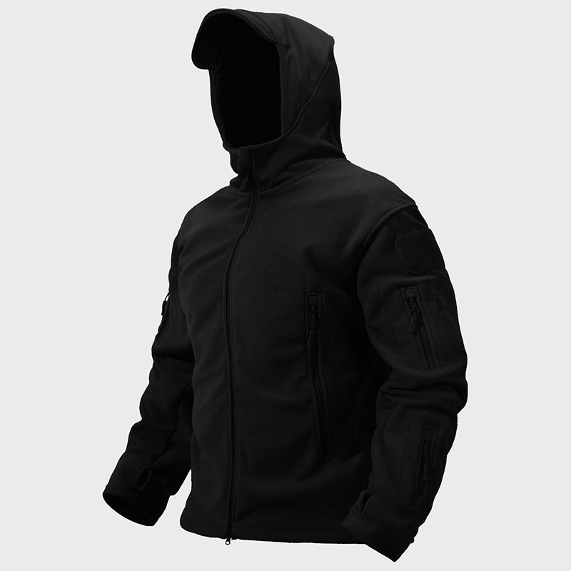 Heren Tactical Fleecejas met Capuchon en Ritszakken - Jorisenmerle