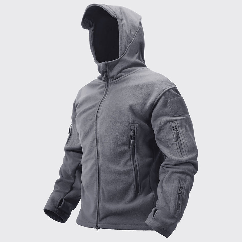 Heren Tactical Fleecejas met Capuchon en Ritszakken - Jorisenmerle