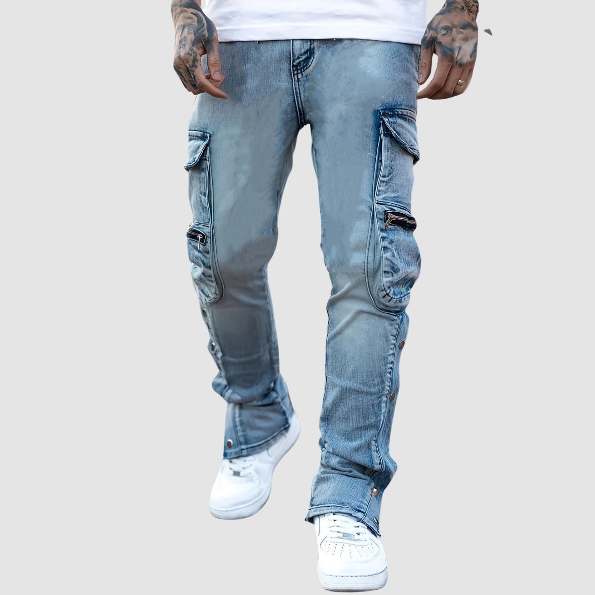 Jeans in cargostijl met meerdere zakken voor heren - Jorisenmerle