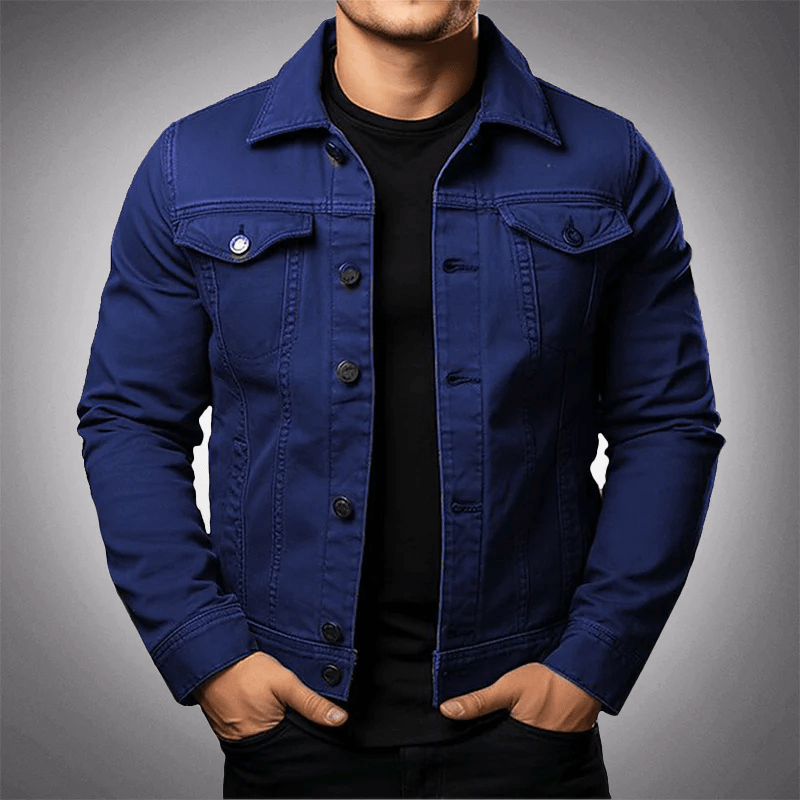 Klassieke denim jas voor mannen met borstzakken - Jorisenmerle