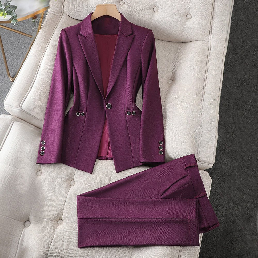 Op maat gemaakte blazer en kokerbroek kantoorset voor dames - Jorisenmerle