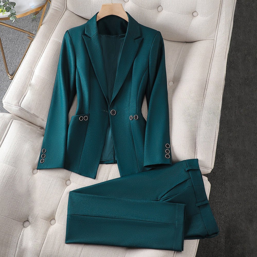 Op maat gemaakte blazer en kokerbroek kantoorset voor dames - Jorisenmerle