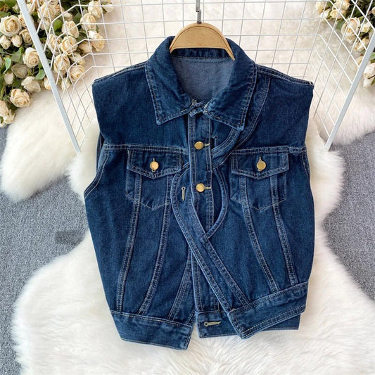 Rosa Vega Gerafeld Denim Vest - Jorisenmerle