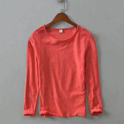 T-shirt met ronde hals en lange mouwen voor heren - Jorisenmerle