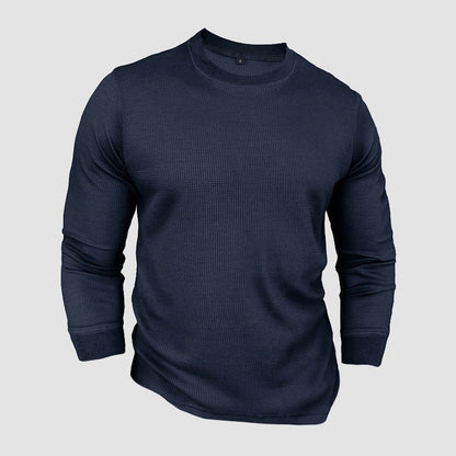 Wafelgebreid shirt met ronde hals voor heren - Jorisenmerle