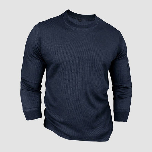 Wafelgebreid shirt met ronde hals voor heren - Jorisenmerle