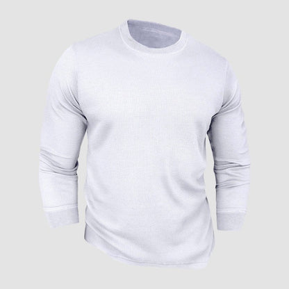 Wafelgebreid shirt met ronde hals voor heren - Jorisenmerle