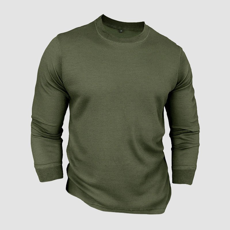 Wafelgebreid shirt met ronde hals voor heren - Jorisenmerle