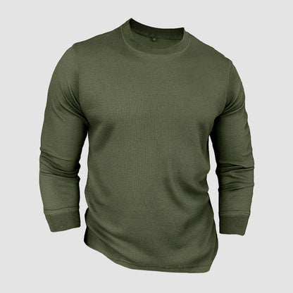 Wafelgebreid shirt met ronde hals voor heren - Jorisenmerle