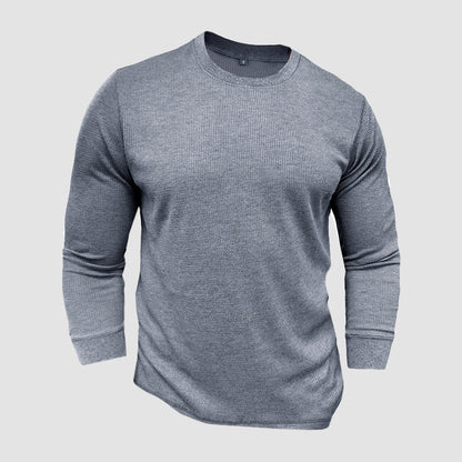 Wafelgebreid shirt met ronde hals voor heren - Jorisenmerle